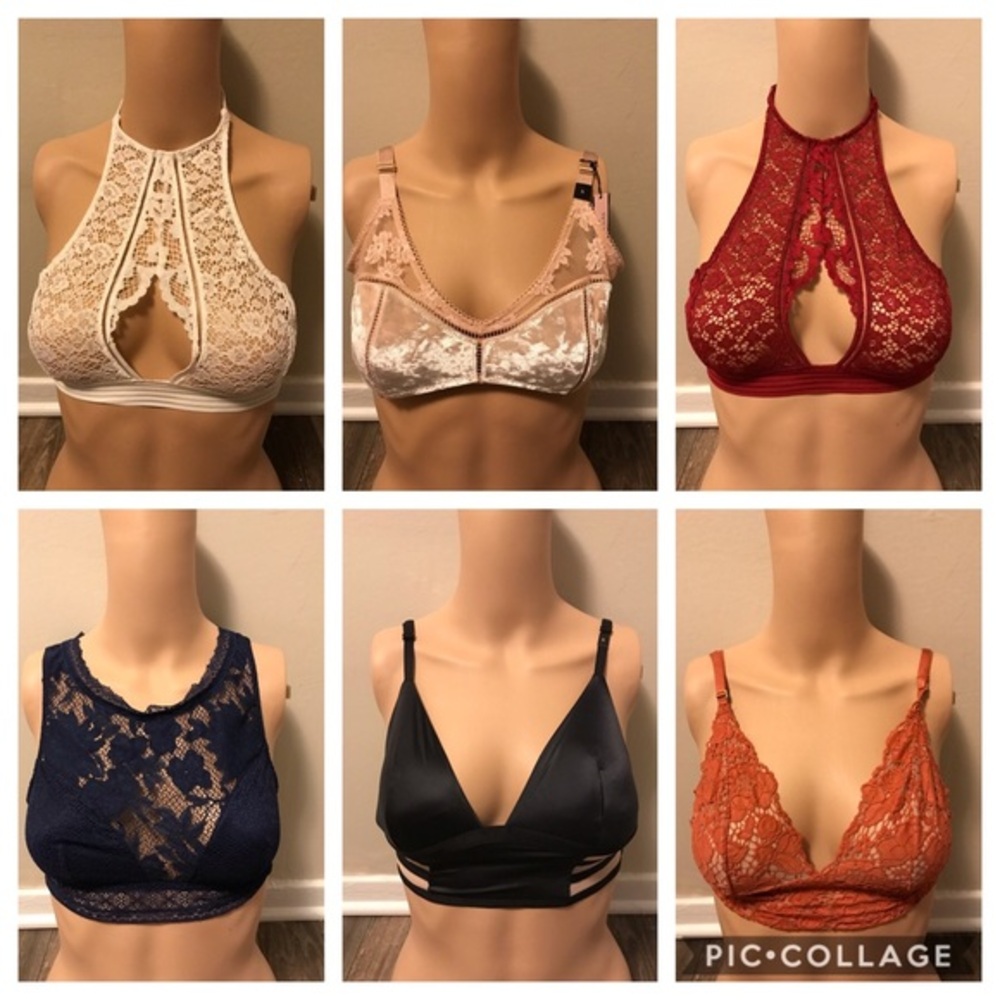 NWT 6 PIECE VS VICTORIA SECRET BRALETTES BRAS SZ S